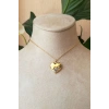 kalp tasarim ince gold zincirli altin renkli zirkon tasli kaliteli paslanmaz celik kolye stainless stell
