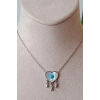 kalpli nazar boncuklu goz tasarim ince silver zincirli gumus renkli kaliteli paslanmaz celik kolye stainless stell