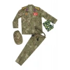 Kara Kuvvetleri Kamuflaj Renkli Uzun Kollu Yarbay Komando Fularli Karaci Cocuk Kostum Takim