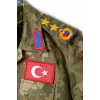Kara Kuvvetleri Kamuflaj Renkli Uzun Kollu Yarbay Komando Fularli Karaci Cocuk Kostum Takim