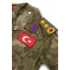 Kara Kuvvetleri Kamuflaj Renkli Uzun Kollu Yarbay Komando Fularli Karaci Cocuk Kostum Takim