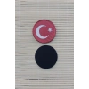 kirmizi ayyildiz bayrakli tpu 3d termoplastik yuvarlak kirmizi zemin arma patch pec