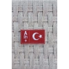 kirmizi kadife zemin beyaz nakis islemeli A rh + kan gruplu pec arma patch
