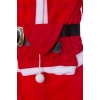 kirmizi renkli bereli kemerli kaliteli uzun kollu noel baba detayli unisex kostum