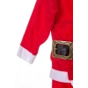 kirmizi renkli bereli kemerli kaliteli uzun kollu noel baba detayli unisex kostum