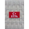 kirmizi zemin beyaz nakis islemeli eski turkce turk yazili arma patch pec