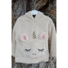 kum renkli unicorn nakisli cepli kaliteli organik uzun kollu kapusonlu sweatshirt kiyafet