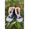 lacivert renkli converse model ici polarli organik unisex cocuk bebek ilkadim bagcikli patik sneaker casual ayakkabi
