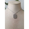 mini dogtag kunye tasarim ince silver zincirli gumus renkli kaliteli paslanmaz celik kolye stainless stell