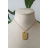 mini dogtag tasarim ince gold zincirli altin renkli kaliteli paslanmaz celik kolye stainless stell