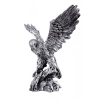 Ozel Tasarim Gumus Renkli Kanatli Kartal Maket Heykeli