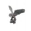 Ozel Tasarim Gumus Renkli Kanatli Kartal Maket Heykeli