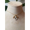 ozel tasarim ince gold zincirli altin renkli zirkon tasli kaliteli paslanmaz celik kolye stainless stell