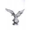 Ozel Tasarim Gumus Renkli Kanatli Kartal Maket Heykeli