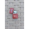 Ozel Tasarim Kirmizi Renkli Benzinli Turkiye Yazili Ayyildiz Bayrakli premium zippo Cakmak
