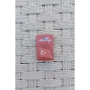 Ozel Tasarim Kirmizi Renkli Benzinli Turkiye Yazili Ayyildiz Bayrakli premium zippo Cakmak