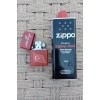 Ozel Tasarim Kirmizi Renkli Benzinli Turkiye Yazili Ayyildiz Bayrakli premium zippo Cakmak