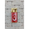 Ozel Tasarim Kirmizi Renkli Turkiye Yazili Tabanca Baslikli Cift Alevli Manyetolu Torch Cakmak