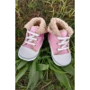 pembe renkli converse model ici polarli organik cocuk bebek ilkadim bagcikli patik sneaker casual ayakkabi