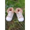 pudra renkli converse model ici polarli organik cocuk bebek ilkadim bagcikli patik sneaker casual ayakkabi