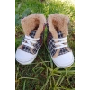 siyah kirmizi renkli converse model ici polarli organik unisex cocuk bebek ilkadim bagcikli patik sneaker casual ayakkabi
