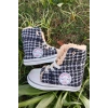 siyah renkli converse model ici polarli organik unisex cocuk bebek ilkadim bagcikli patik sneaker casual ayakkabi