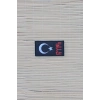 siyah zemin beyaz kirmizi nakis islemeli eski turkce turk yazili arma patch pec