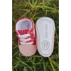 somon kirmizi renkli ici pamuklu organik ortopedik cocuk bebek ilkadim bagcikli patik kanvas sneaker casual ayakkabi