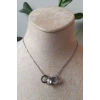 uc halkali tasarim ince silver zincirli gumus renkli kaliteli paslanmaz celik kolye stainless stell