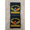 Uzman Jandarma 2 Kademe Siyah Zemin Harici ve Dahili Bez Nakis Kol Rutbe