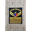 Uzman Jandarma 8 Kademe Siyah Zemin Harici ve Dahili Bez Nakis Kol Rutbe
