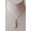 yaprakli tasarim ince silver zincirli gumus renkli kaliteli paslanmaz celik kolye stainless stell