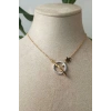 yildiz tasarim ince gold zincirli zirkon tasli altin renkli kaliteli paslanmaz celik kolye stainless stell