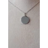 yuvarlak tasarim ince silver zincirli gumus renkli kaliteli paslanmaz celik kolye stainless stell