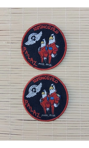 123.cu filo palaz siyah zemin nakis islemeli arma pec patch