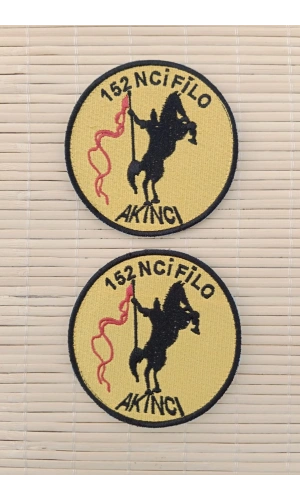 152 nci filo akinci yazili nakis islemeli arma patch pec