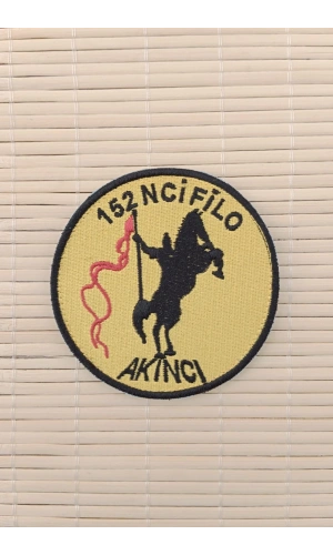 152 nci filo akinci yazili nakis islemeli arma pec patch