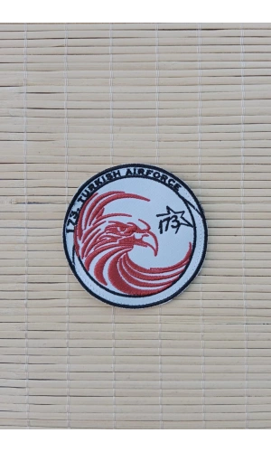 173. turkish airforce yazili kartal logolu fermateks dokuma nakis islemeli arma patch pec