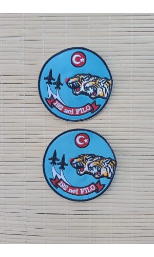 192. filo kaplan ve ucak logolu nakis islemeli arma pec patch