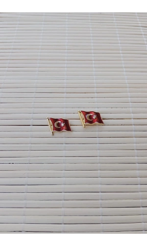 2 Adet Dalgalanan Bayrak Sarrafiyeli Taki ceket yaka ignesi yaka rozet