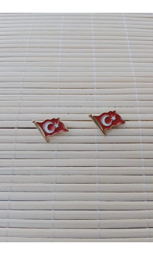 2 Adet Dalgalanan Bayraklar Sarrafiyeli Taki ceket yaka ignesi yaka rozeti