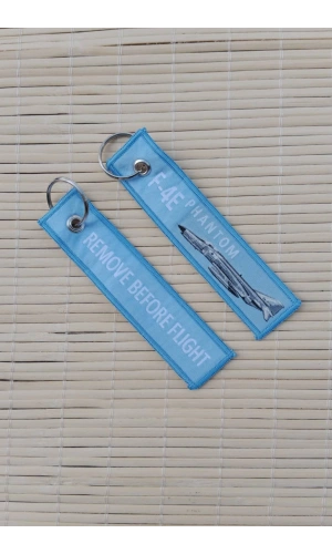 2 Adet F-4E phantom remove before flight yazili mavi beyaz nakis islemeli bez anahtarlik