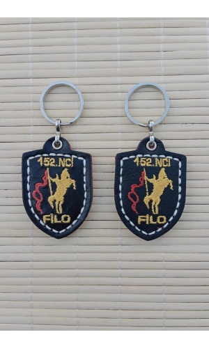 2 Adet Siyah Renkli ozel uretim 152. Filo Ayyildiz Hakiki Deri Hediyelik Anahtarlik