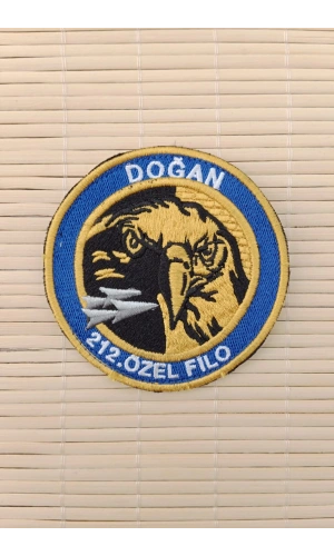 212. Ozel Filo Dogan Yazili Kartal Amblemli Nakis islemeli Arma Pec Patch