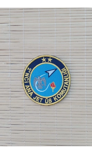 2.ci ana jet us komutanligi yazili kartal amblemli logolu nakis islemeli arma patch pec