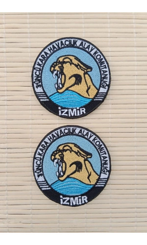 3 uncu kara havacilik alay komutanligi izmir yazili nakis islemeli arma patch pec