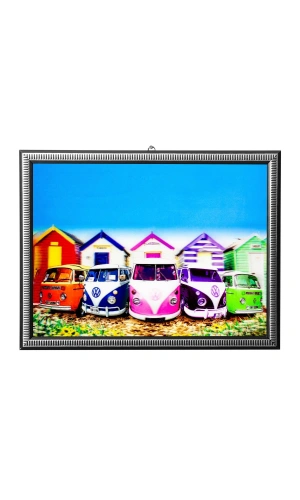 5d recine elmas boyama 180° hareketli klasik volkswagen beetle minibusler cerceveli tablo resim