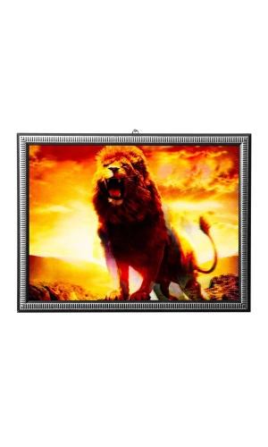 5d recine elmas boyama 180° hareketli kukreyen aslan cerceveli tablo resim