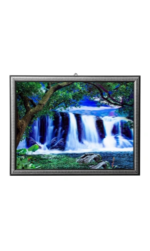 5d recine elmas boyama 180° hareketli ormandaki selale cerceveli tablo resim