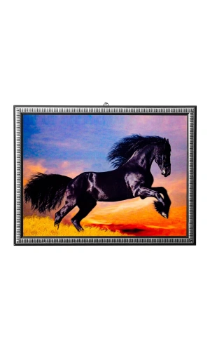 5d recine elmas boyama 180° hareketli saha kalkan at cerceveli tablo resim